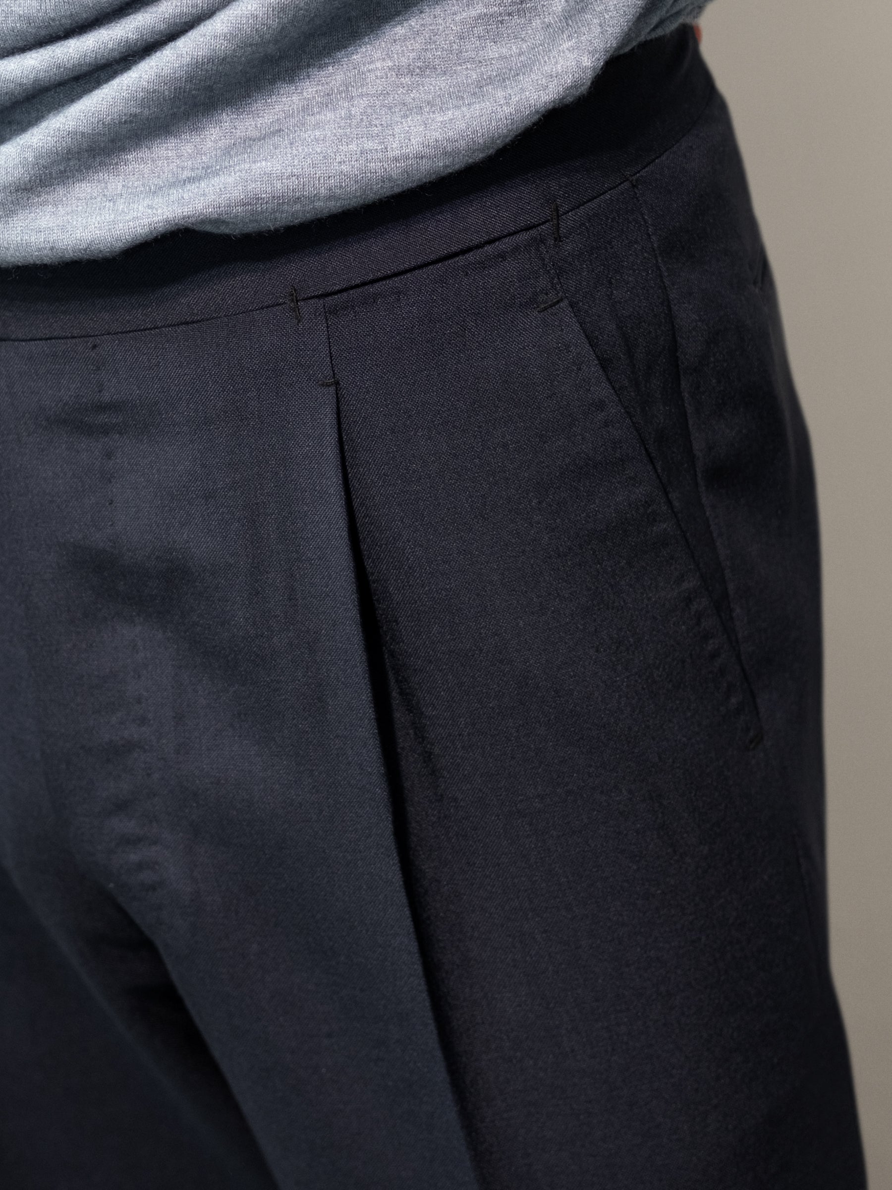 Mohair Navy Trousers