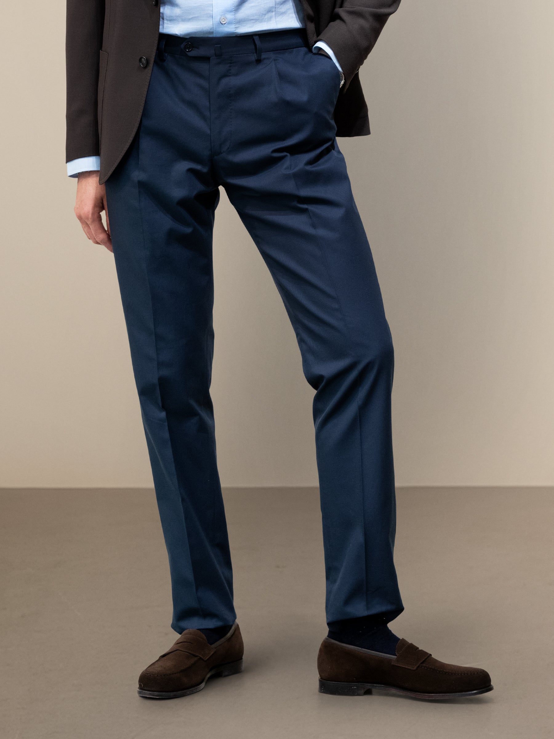 Blue Cotton Trousers
