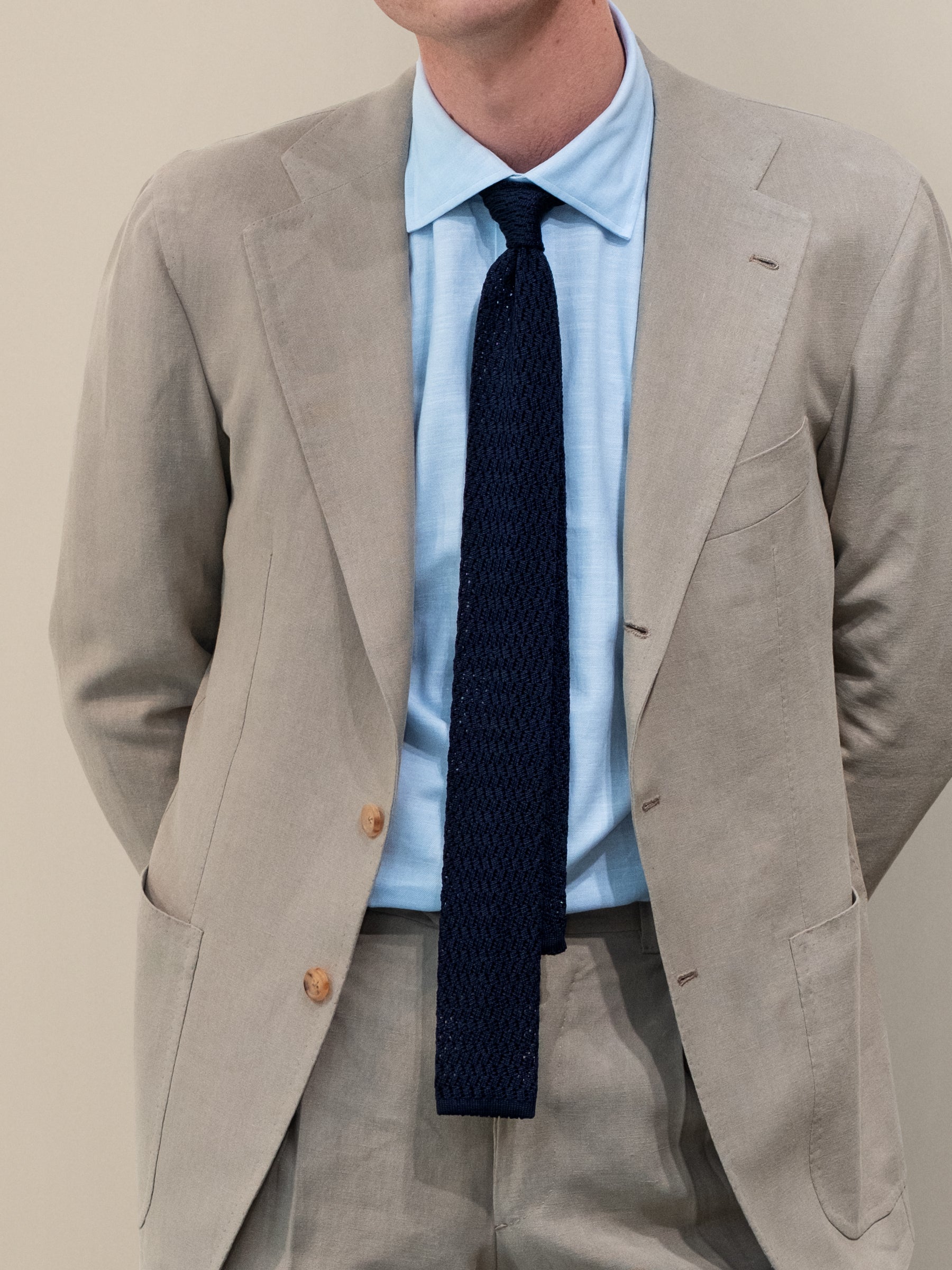 Knitted Tie Navy