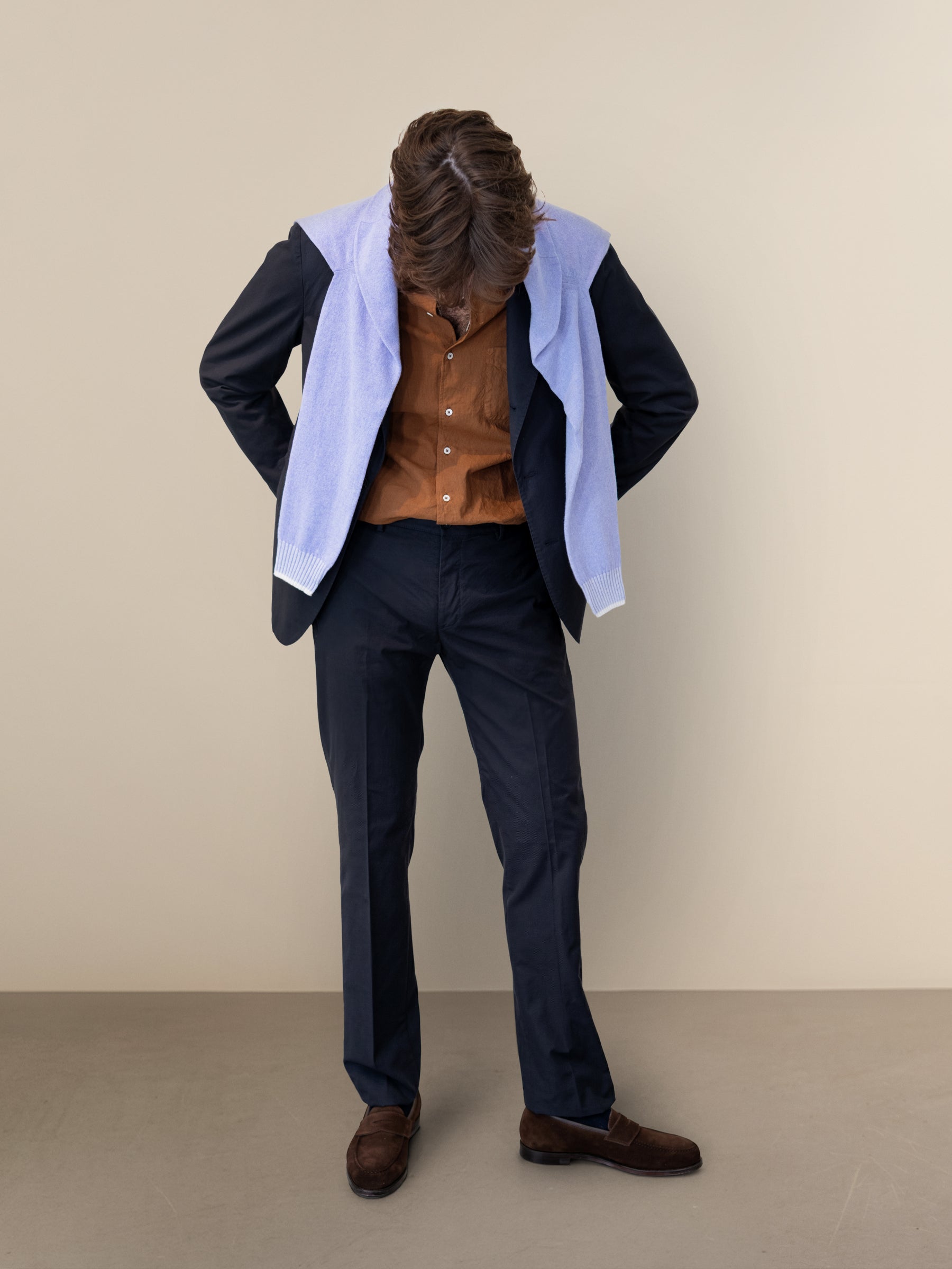Navy Cotton Suit