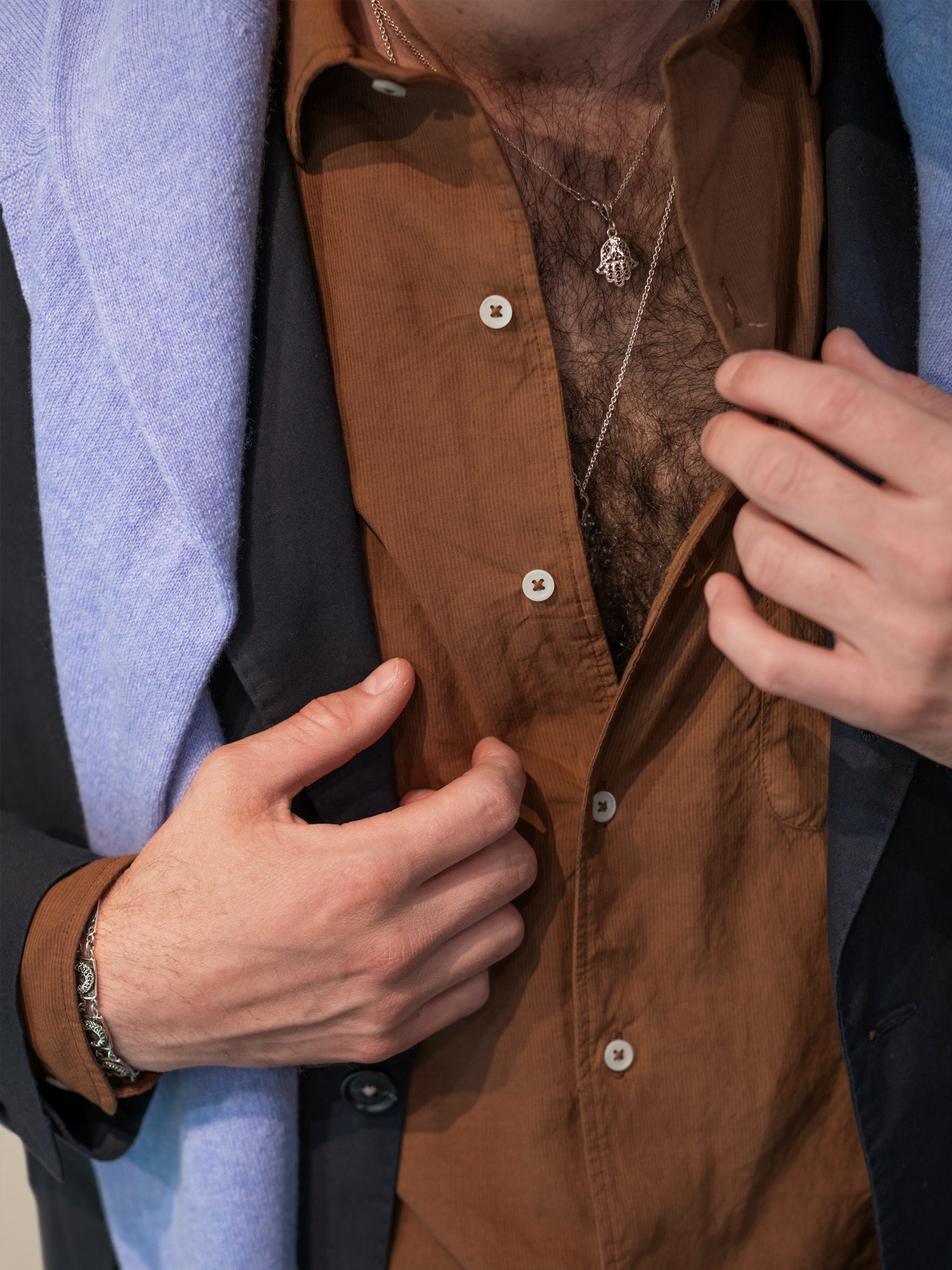 Navy Cotton Suit