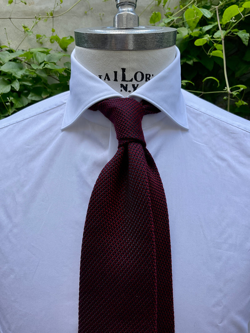 Finamore Red knit Tie